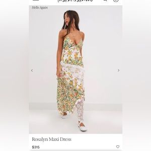For love & lemons NWOT Rosalyn Maxi Dress